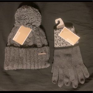 Michael Kors Beanie and Gloves Combo